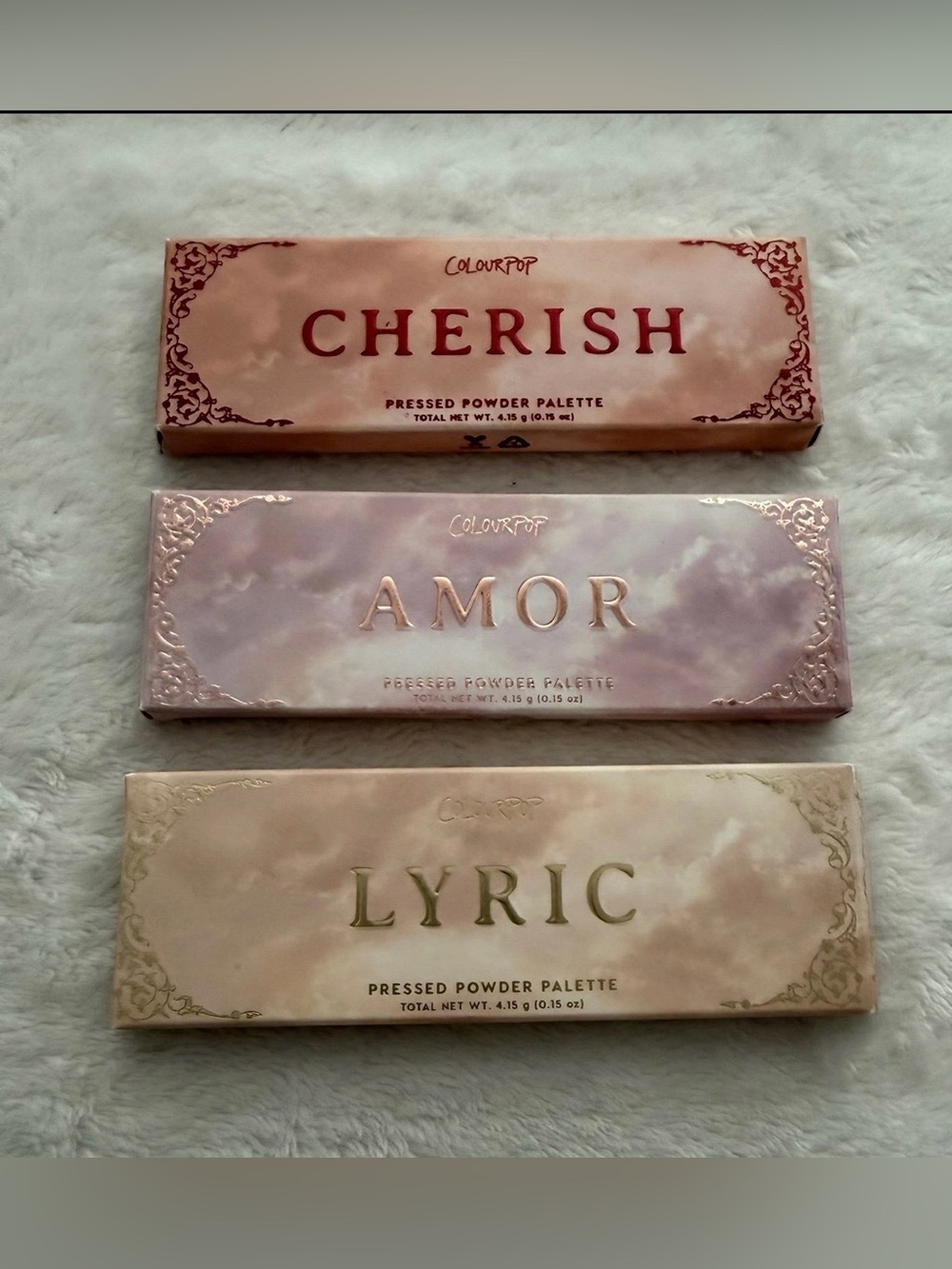 Colourpop Cherish, Amour, & Lyric 5 Pan Eyeshadow  Bundle BNIB.
